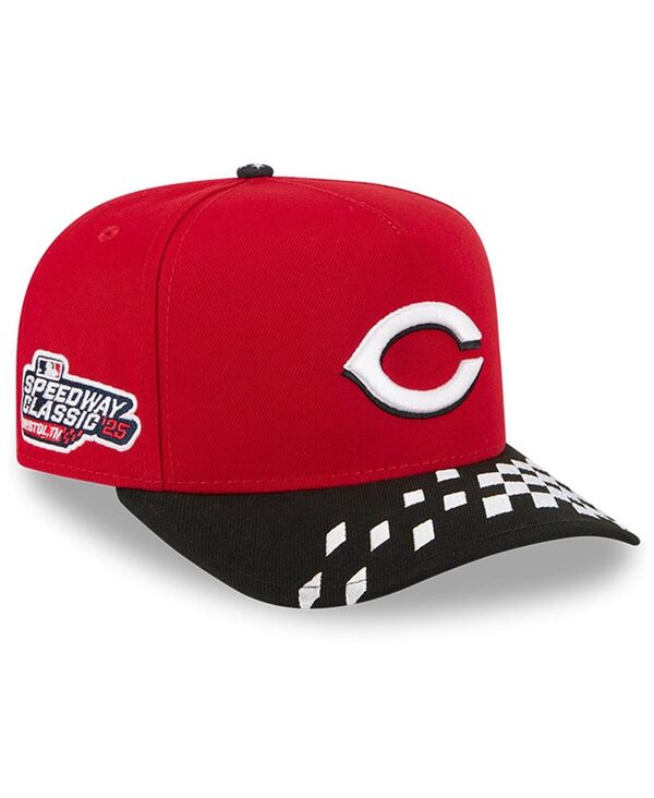 ニューエラ メンズ アクセサリー 帽子 New Era Men's Red/Black Cincinnati Reds 2025 MLB Speedway Classic A-Frame 59FIFTY Fitted Hat Red Black ブラック|ReVida 店