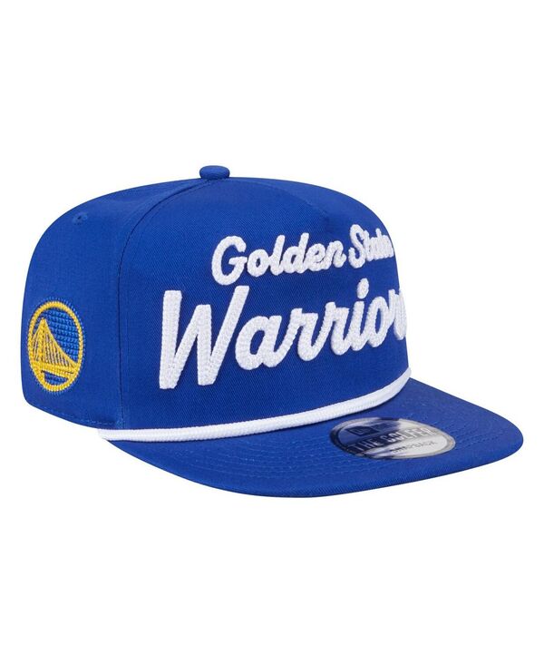 ニューエラ メンズ アクセサリー 帽子 New Era Men's Royal Golden State Warriors Team Text Golfer Snapback Hat Royal
