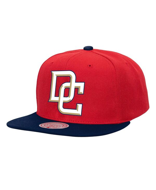 ミッチェル&ネス メンズ アクセサリー 帽子 Mitchell & Ness Men's Red Washington Nationals Cooperstown Collection Basic Flip Snapback Hat Red レッド