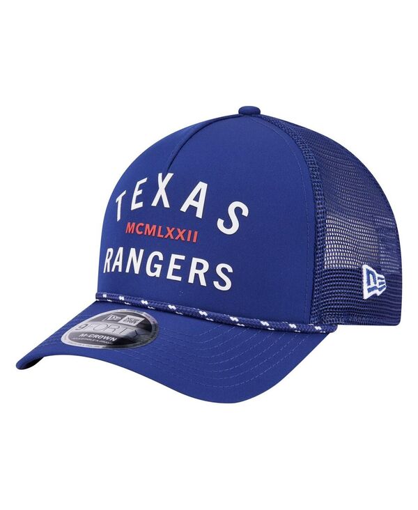 ニューエラ メンズ アクセサリー 帽子 ミニ New Era Men's Royal Texas Rangers Minimalist 9FORTY A-Frame Adjustable Hat Royal｜ReVida 店