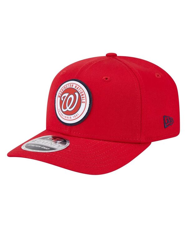 ニューエラ メンズ アクセサリー 帽子 New Era Men's Red Washington Nationals Circle Patch 9SEVENTY Stretch-Snap Hat Red レッド|ReVida 店