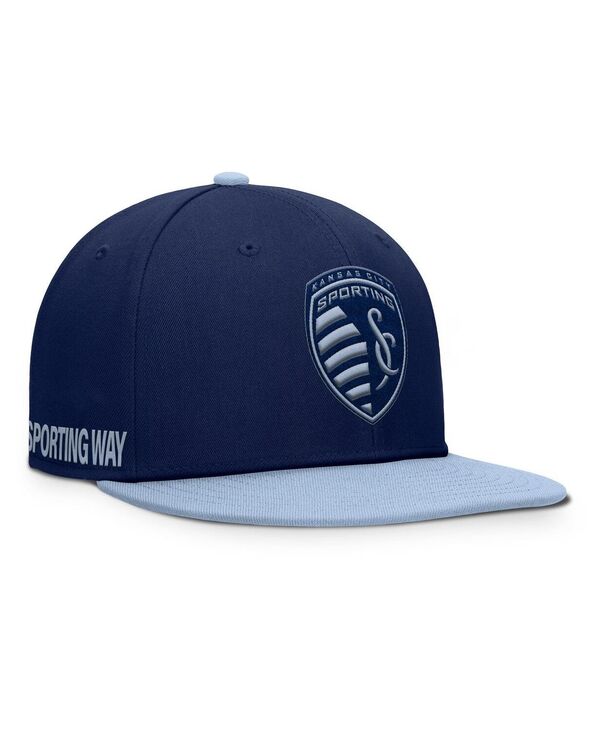 ファナティクス メンズ アクセサリー 帽子 Fanatics Men's Navy Sporting Kansas City Sitter Snapback Hat Navy ネイビー