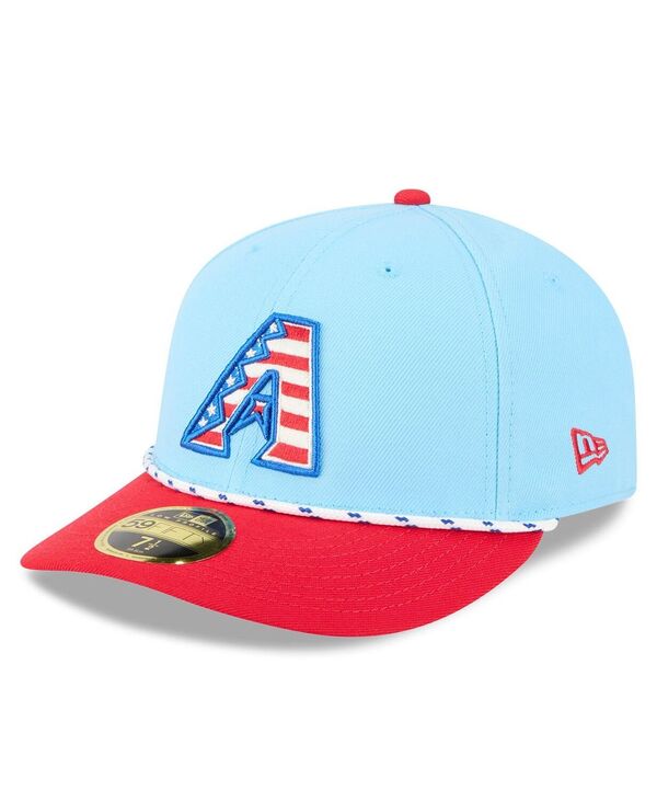 ニューエラ メンズ アクセサリー 帽子 New Era Men's Light Blue/Red Arizona Diamondbacks 2025 Fourth of July Low Profile 59FIFTY Fitted Hat Light Blue Red ブルー