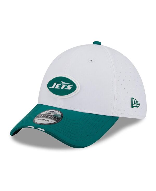 ニューエラ メンズ アクセサリー 帽子 New Era Men's White/Green New York Jets 2025 NFL Training Camp 39THIRTY Flex Hat White Green ホワイト 11,866円