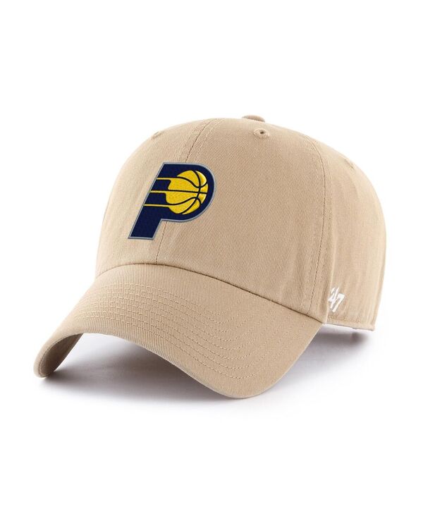 47 ブランド メンズ アクセサリー 帽子 ロゴ '47 Brand Men's Khaki Indiana Pacers Primary Logo Clean Up Adjustable Hat Khaki カーキ