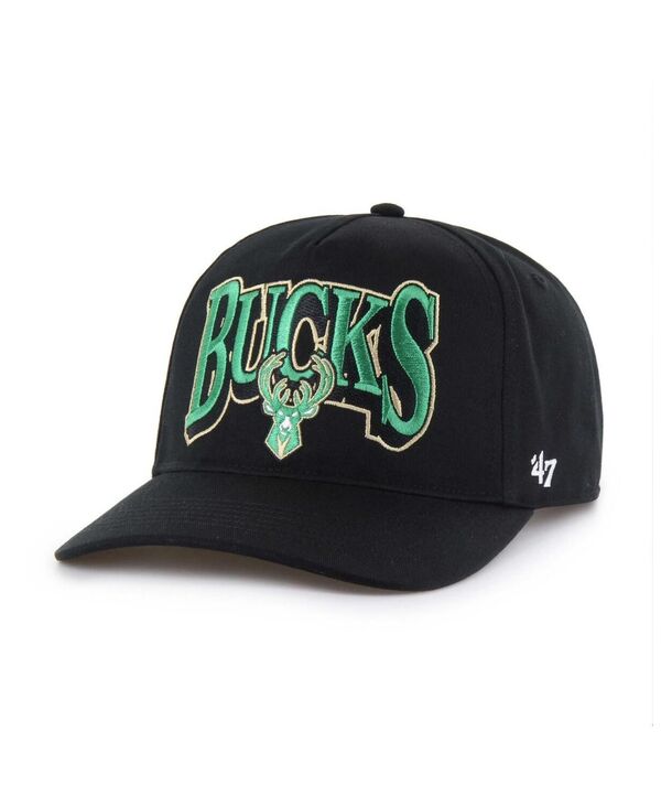 47 ブランド メンズ アクセサリー 帽子 '47 Brand Men's Black Milwaukee Bucks Every Time Past Champs Hitch Adjustable Hat Black ブラック