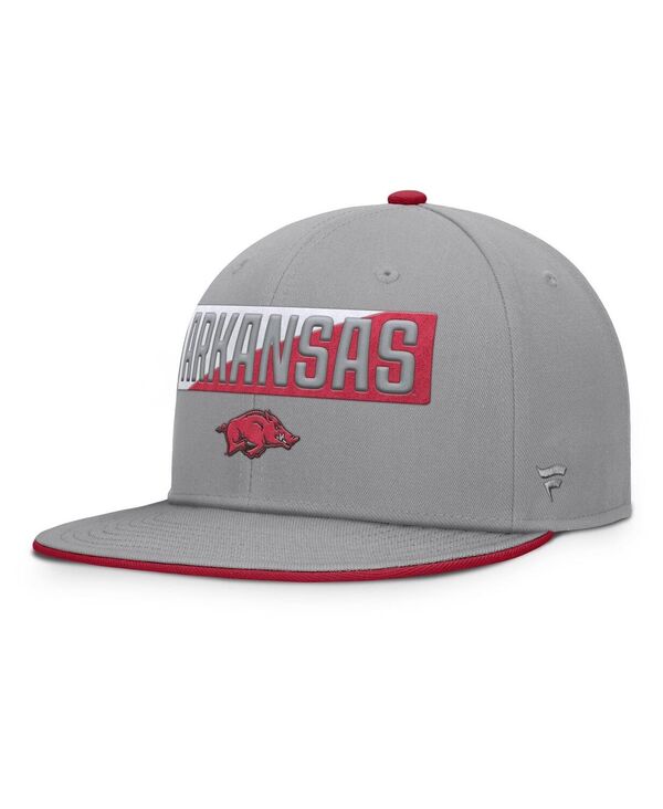 ファナティクス メンズ アクセサリー 帽子 Fanatics Men's Gray Arkansas Razorbacks Duo Snapback Hat Gray グレー｜ReVida 店