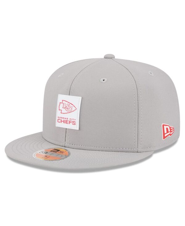 ニューエラ メンズ アクセサリー 帽子 New Era Men's Gray Kansas City Chiefs 2025 Sideline 59FIFTY Fitted Hat Gray グレー