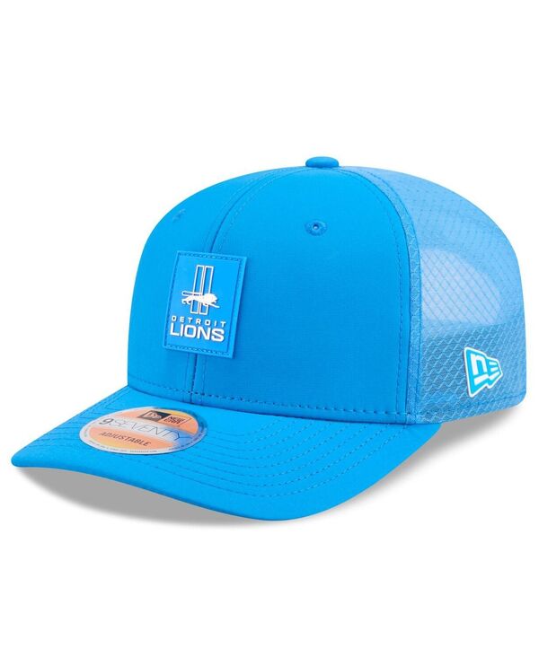 ニューエラ メンズ アクセサリー 帽子 New Era Men's Blue Detroit Lions 2025 Sideline Throwback 9SEVENTY Trucker Adjustable Hat Blue ブルー