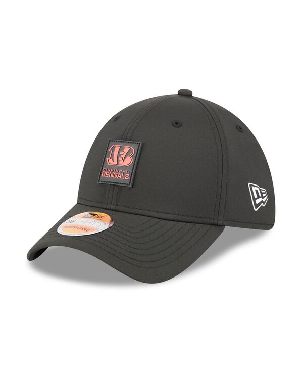 ニューエラ メンズ アクセサリー 帽子 New Era Men's Black Cincinnati Bengals 2025 Sideline 39THIRTY Flex Hat Black ブラック
