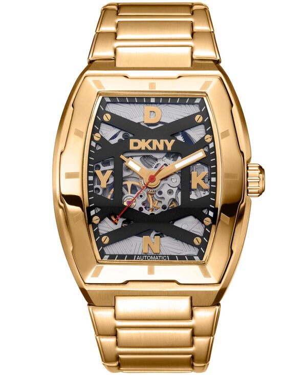 ダナ キャラン ニューヨーク メンズ アクセサリー 腕時計 Tシャツ DKNY Men's Urban Automatic Gold-Tone Stainless Steel Bracelet Watch 51mm Gold ゴールド