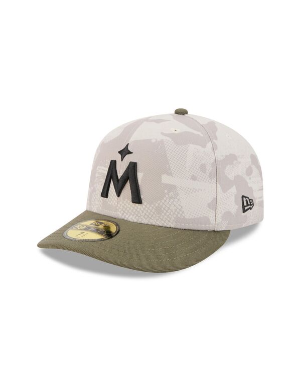 ニューエラ メンズ アクセサリー 帽子 New Era Men's Light Beige/Olive Minnesota Twins 2025 Armed Forces Day 59FIFTY Fitted Hat Light Beige Olive オリーブ