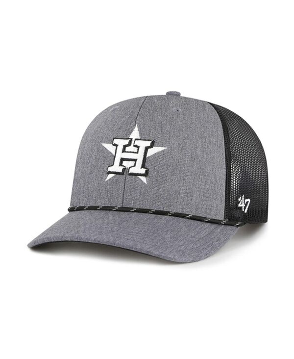 47 ブランド メンズ アクセサリー 帽子 '47 Brand Men's Charcoal Houston Astros Carbon Rope Trucker Adjustable Hat Charcoal チャコール|ReVida 店