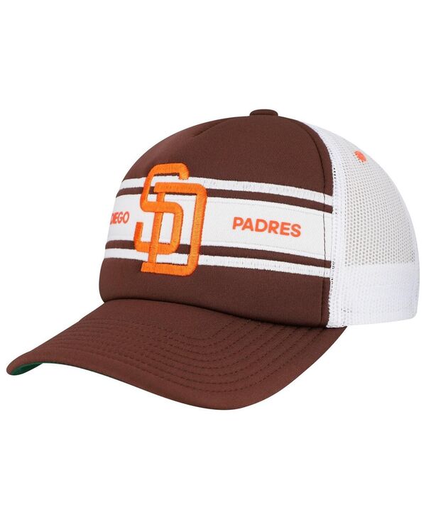 ミッチェル&ネス メンズ アクセサリー 帽子 Mitchell & Ness Men's Brown San Diego Padres Sideline Trucker Adjustable Hat Brown ブラウン|ReVida 店