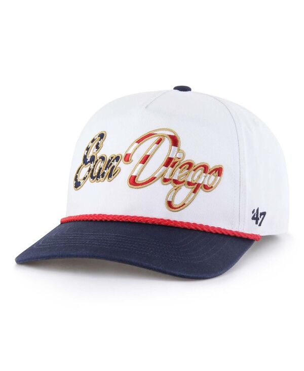 47 ブランド メンズ アクセサリー 帽子 '47 Brand Men's White San Diego Padres Patriotic Overhand Hitch Adjustable Hat White ホワイト|ReVida 店