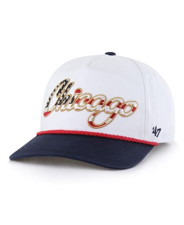 47 ブランド メンズ アクセサリー 帽子 '47 Brand Men's White Chicago Cubs Patriotic Overhand Hitch Adjustable Hat White ホワイト
