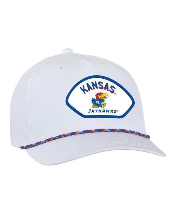 アヘッド メンズ アクセサリー 帽子 Ahead Men's White Kansas Jayhawks Alto Rope Adjustable Hat White ホワイト｜ReVida 店