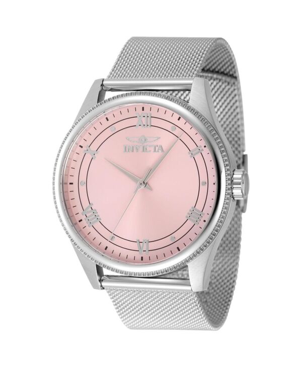 インビクタ メンズ アクセサリー 腕時計 Invicta Men 48485 Celestial Quartz 3 Hand Pink Dial Watch Silver シルバー