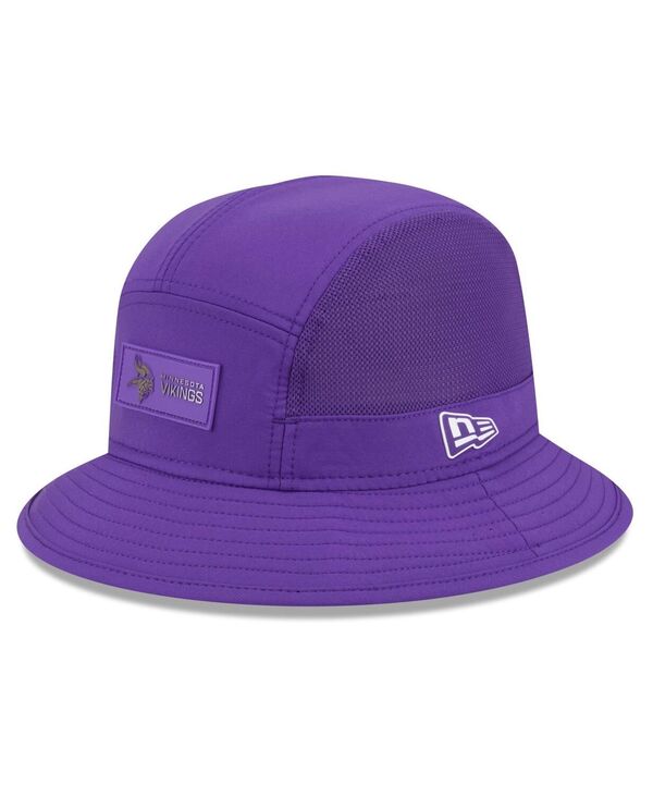 ニューエラ メンズ アクセサリー 帽子 New Era Men's Purple Minnesota Vikings 2025 Sideline Bucket Hat Purple パープル