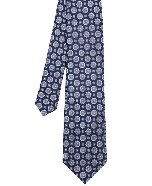 ベンシャーマン メンズ アクセサリー ネクタイ シルク Ben Sherman Men's Medallion Silk Tie Navy Pale Blue ネイビー