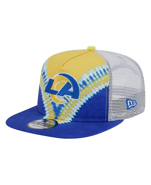 ニューエラ メンズ アクセサリー 帽子 New Era Men's Gold/Royal Los Angeles Rams Throwback Dye Golfer Snapback Hat Gold Royal ゴールド
