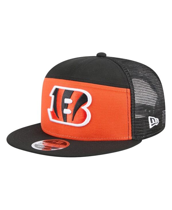 ニューエラ メンズ アクセサリー 帽子 New Era Men's Orange/Black Cincinnati Bengals Outdoor Split Panel 9FIFTY Snapback Hat Orange Black ブラック