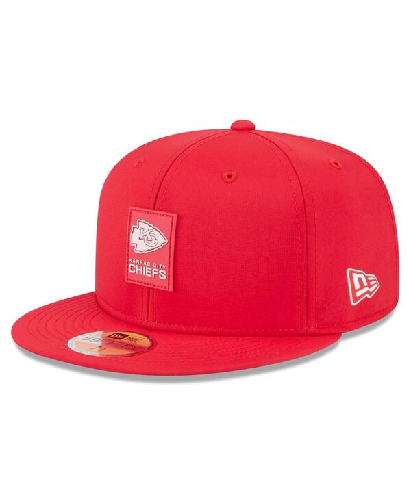 ニューエラ メンズ アクセサリー 帽子 New Era Men's Red Kansas City Chiefs 2025 Sideline 59FIFTY Fitted Hat Red レッド