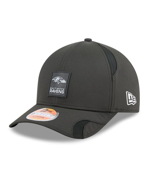 ニューエラ メンズ アクセサリー 帽子 New Era Men's Black Baltimore Ravens 2025 Sideline M-crown 9FORTY Adjustable Hat Black ブラック｜ReVida 店