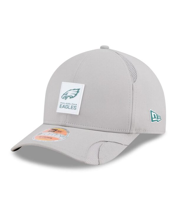 ニューエラ メンズ アクセサリー 帽子 New Era Men's Gray Philadelphia Eagles 2025 Sideline M-crown 9FORTY Adjustable Hat Gray グレー|ReVida 店
