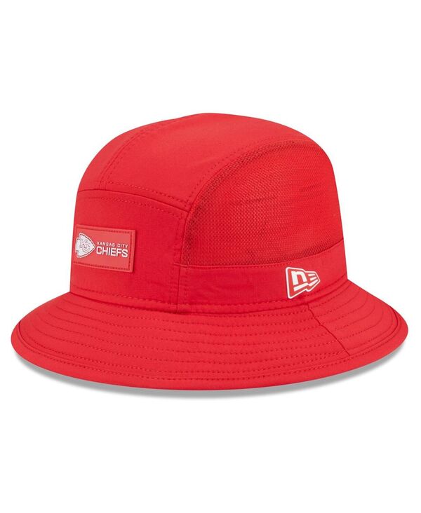 ニューエラ メンズ アクセサリー 帽子 New Era Men's Red Kansas City Chiefs 2025 Sideline Bucket Hat Red レッド|ReVida 店