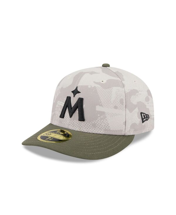 ニューエラ メンズ アクセサリー 帽子 New Era Men's Light Beige/Olive Minnesota Twins 2025 Armed Forces Day Low Profile 59FIFTY Fitted Hat Light Beige Olive オリーブ