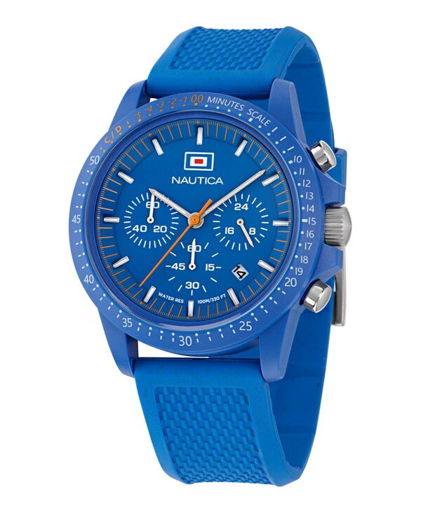 ナウティカ メンズ アクセサリー 腕時計 Nautica Men's Multifunction or Date Blue Polyurethane Watch 43mm Blue ブルー 34,970円