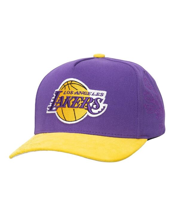 ミッチェル&ネス メンズ アクセサリー 帽子 Mitchell & Ness Men's Purple/Gold Los Angeles Lakers May Flowers Adjustable Hat Purple Gold パープル