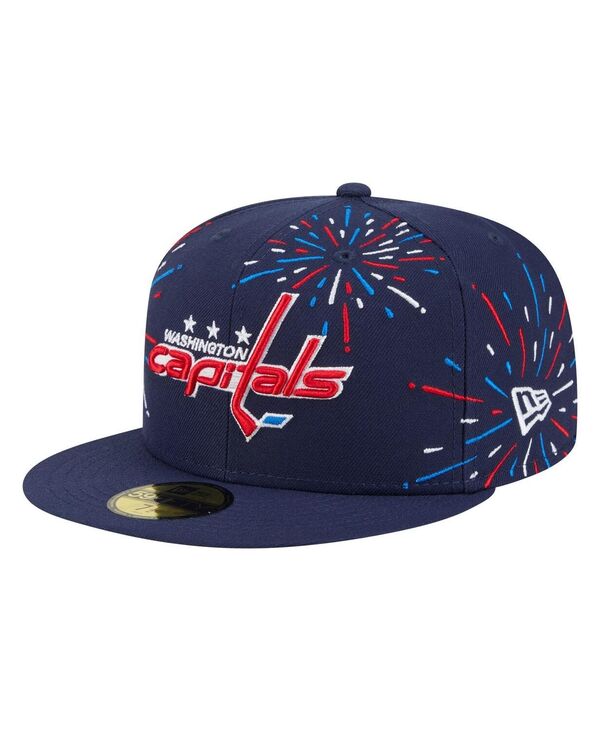 ニューエラ メンズ アクセサリー 帽子 キャップ New Era Men's Navy Washington Capitals Americana Fireworks 59FIFTY Fitted Hat Navy ネイビー