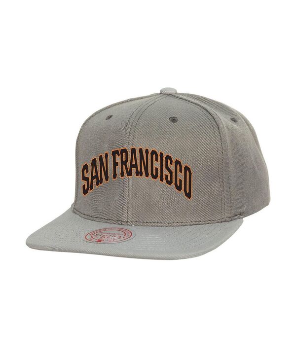 ミッチェル&ネス メンズ アクセサリー 帽子 Mitchell & Ness Men's Gray San Francisco Giants Cooperstown Collection Basic Flip Snapback Hat Gray グレー