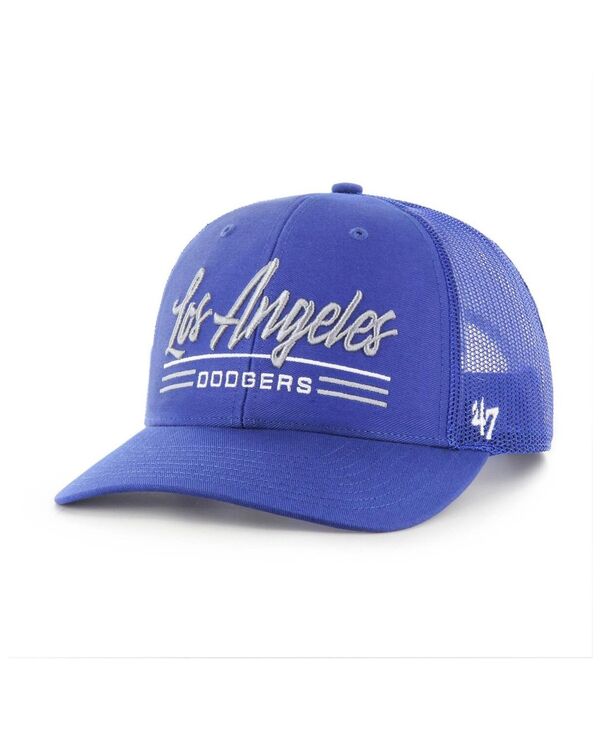 47 ブランド メンズ アクセサリー 帽子 '47 Brand Men's Royal Los Angeles Dodgers Garner Trucker Adjustable Hat Royal|ReVida 店