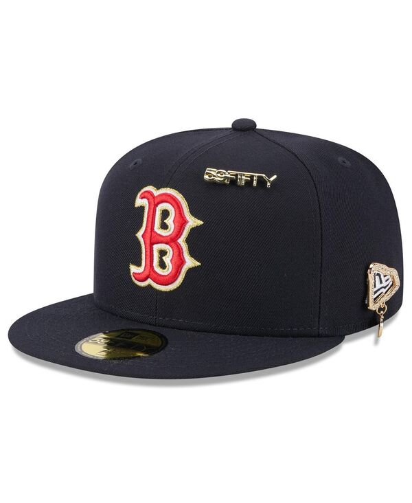 ニューエラ メンズ アクセサリー 帽子 New Era Men's Navy Boston Red Sox 2025 59FIFTY Day 59FIFTY Fitted with Pins Hat Navy ネイビー