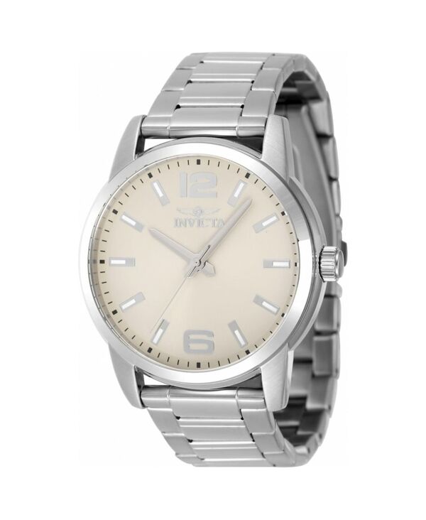 インビクタ メンズ アクセサリー 腕時計 Invicta Men 48492 Celestial Quartz 3 Hand Ivory Dial Watch Silver シルバー