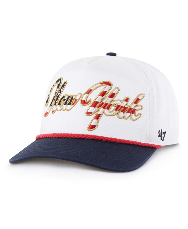 47 ブランド メンズ アクセサリー 帽子 '47 Brand Men's White New York Yankees Patriotic Overhand Hitch Adjustable Hat White ホワイト|ReVida 店
