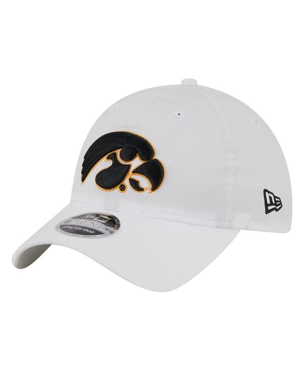 ニューエラ メンズ アクセサリー 帽子 New Era Men's White Iowa Hawkeyes Active Ripstop 9TWENTY Adjustable Hat White ホワイト