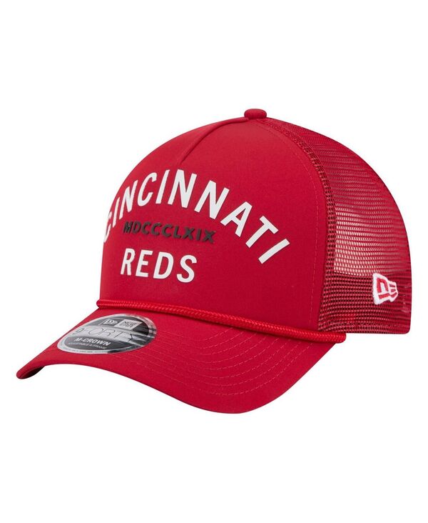 ニューエラ メンズ アクセサリー 帽子 ミニ New Era Men's Red Cincinnati Reds Minimalist 9FORTY A-Frame Adjustable Hat Red レッド