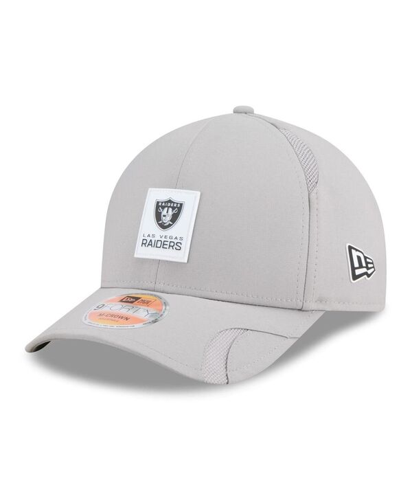 ニューエラ メンズ アクセサリー 帽子 New Era Men's Gray Las Vegas Raiders 2025 Sideline M-crown 9FORTY Adjustable Hat Gray グレー