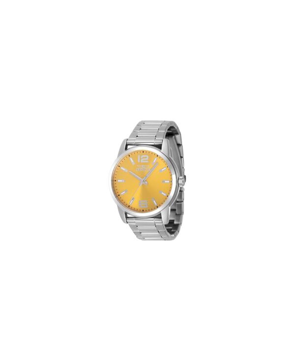 インビクタ メンズ アクセサリー 腕時計 Invicta Men 48493 Celestial Quartz 3 Hand Yellow Dial Watch Silver シルバー