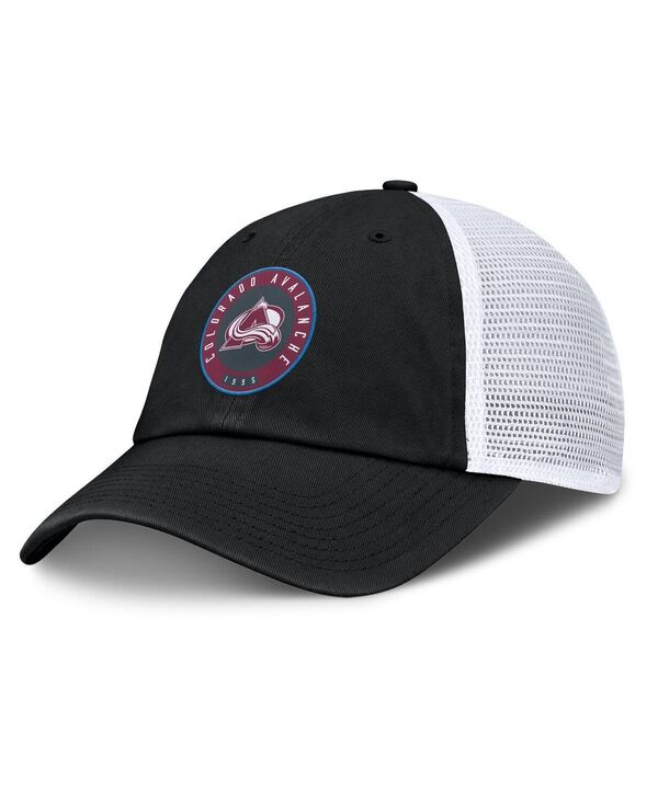 ファナティクス メンズ アクセサリー 帽子 Fanatics Men's Black/White Colorado Avalanche Averie Trucker Adjustable Hat Black White ホワイト