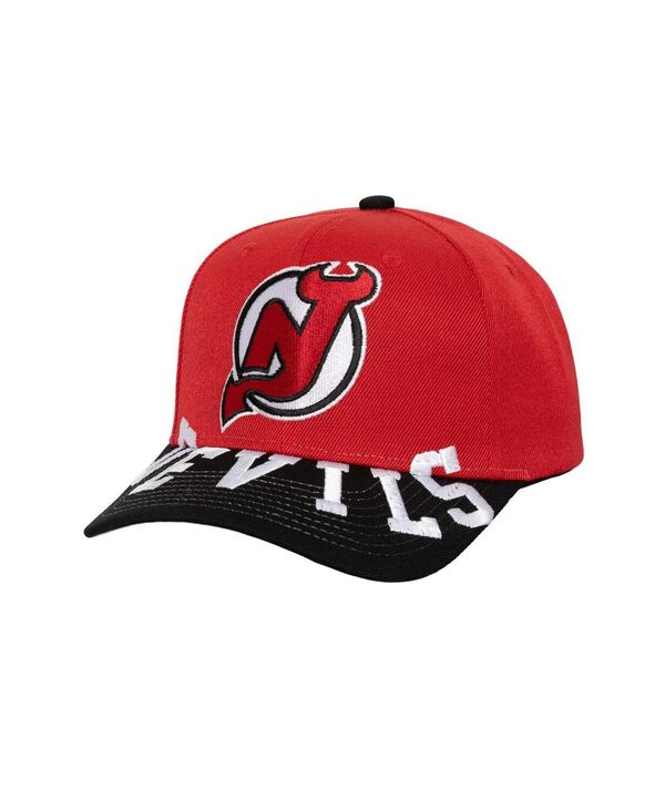 ミッチェル&ネス メンズ アクセサリー 帽子 ジャージー Mitchell & Ness Men's Red/Black New Jersey Devils Underarch Two-Tone Pro Crown Snapback Hat Red Black ブラック