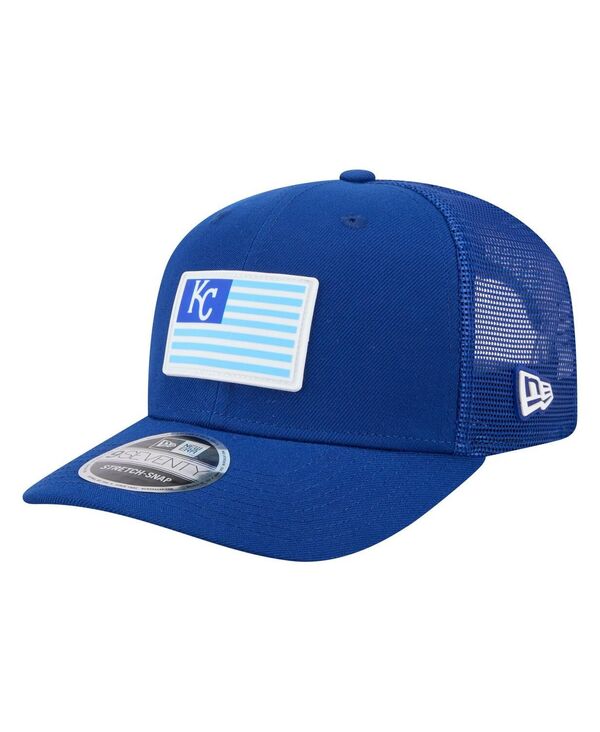 ニューエラ メンズ アクセサリー 帽子 New Era Men's Royal Kansas City Royals Flag 9SEVENTY Stretch-Snap Hat Royal