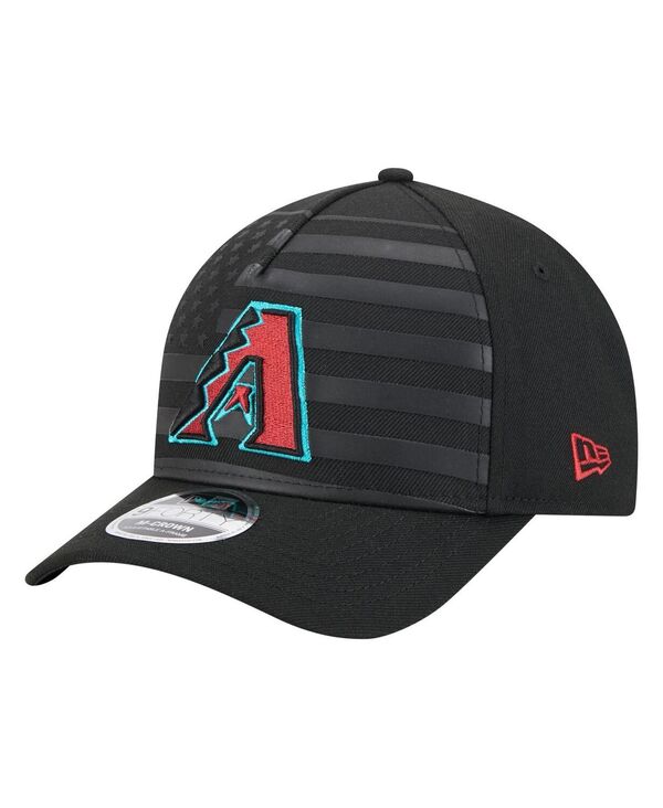 ニューエラ メンズ アクセサリー 帽子 New Era Men's Black Arizona Diamondbacks American Flag 9FORTY M-Crown A-Frame Adjustable Hat Black ブラック