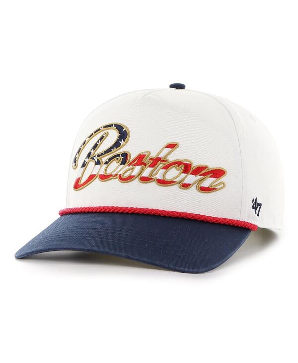 47 ブランド メンズ アクセサリー 帽子 '47 Brand Men's White Boston Red Sox Patriotic Overhand Hitch Adjustable Hat White ホワイト｜ReVida 店