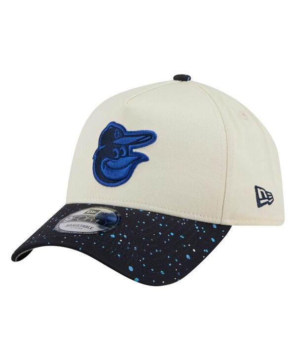 ニューエラ メンズ アクセサリー 帽子 New Era Men's Cream Baltimore Orioles Speckle A-Frame 9FORTY Adjustable Hat Cream クリーム|ReVida 店