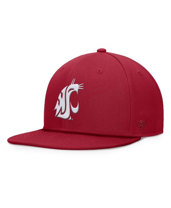トップオブザワールド メンズ アクセサリー 帽子 Top of the World Men's Crimson Washington State Cougars Fundamental Snapback Hat Crimson クリムゾン